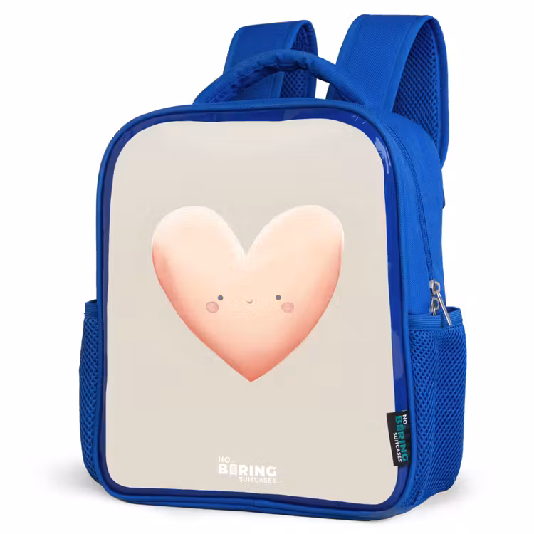 Kids backpack - Blue - Heart in pastel colors — 3