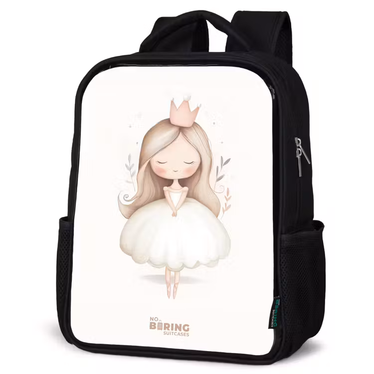 Kids backpack - Black - Graceful princess in white — 4