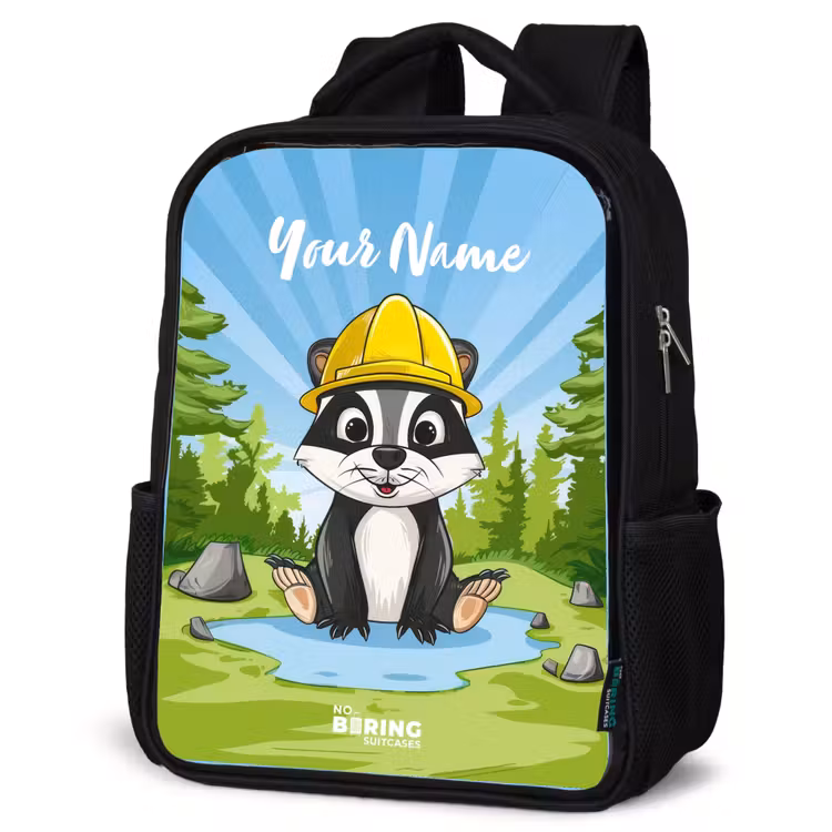 Kids backpack - Black - Wally work bear — 4