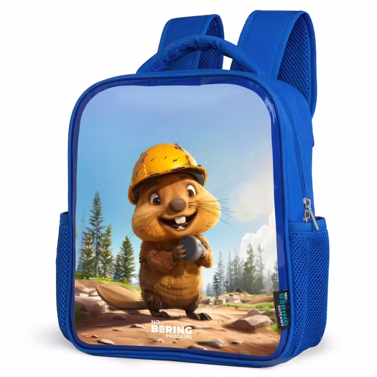 Kids backpack - Blue - Billy Construction Helmet — 3