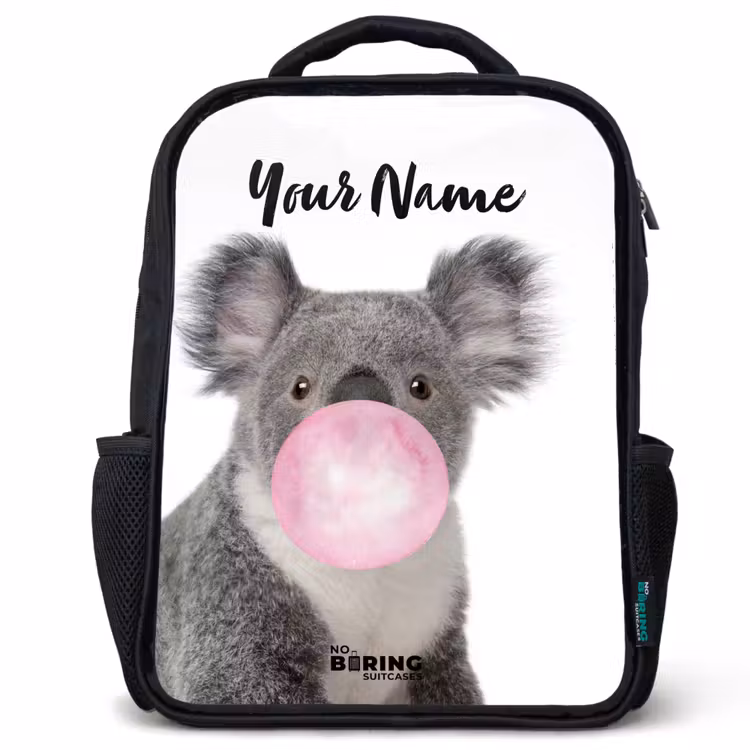 Kids backpack - Black - Chewing gum koala — 1