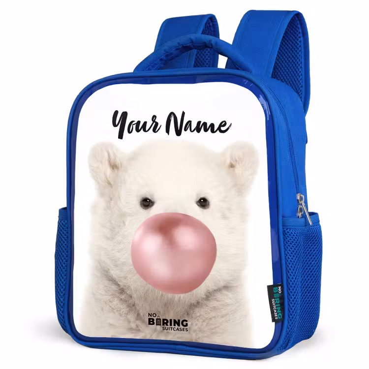 Kids backpack - Blue - Bubblegum bear — 3