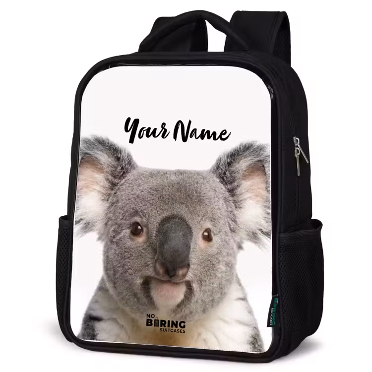 Kids backpack - Black - Cute Koala Bear — 4
