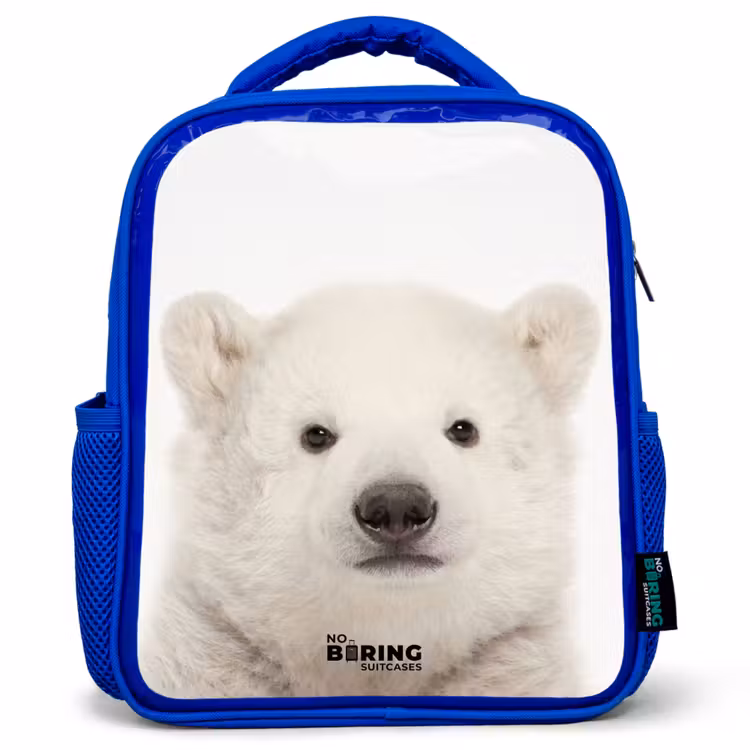 Kids backpack - Blue - Cute Polar Bear — 1