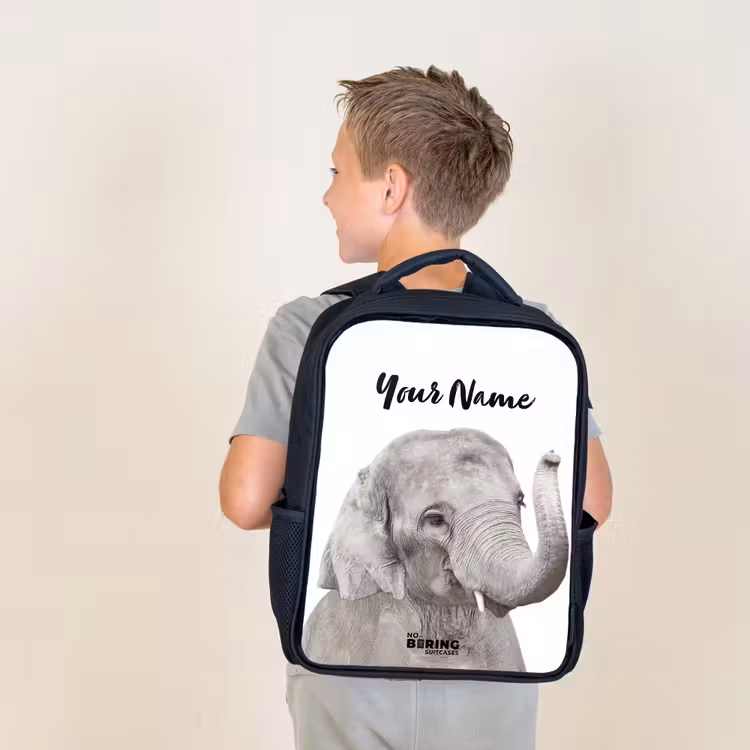 Kids backpack - Black - Oscar Elephant — 2