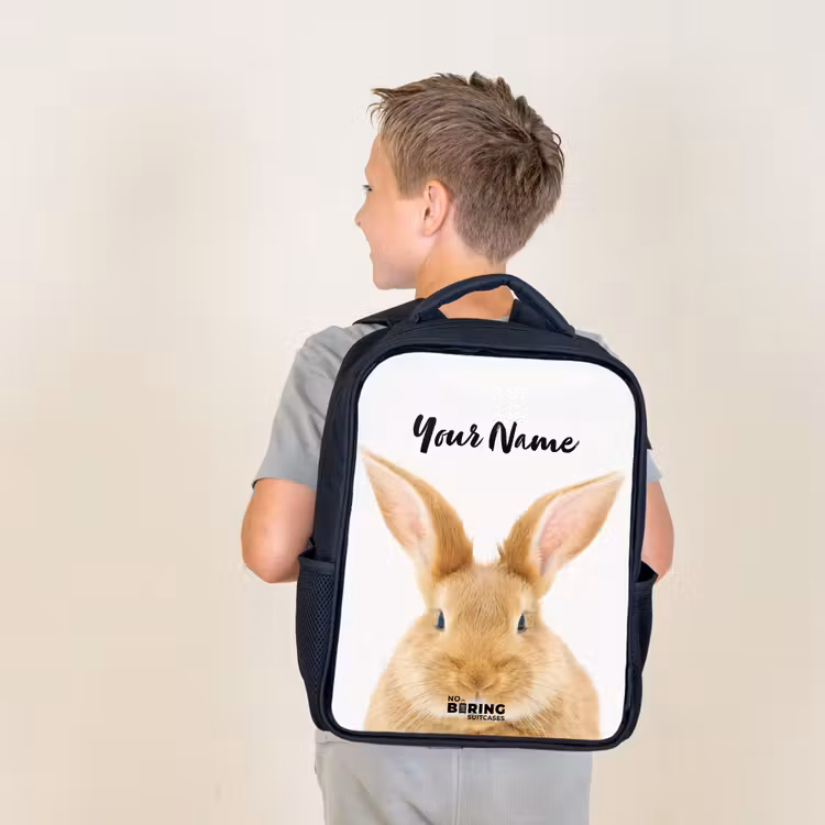 Kids backpack - Black - Sniffles with Satisfied Head — 2