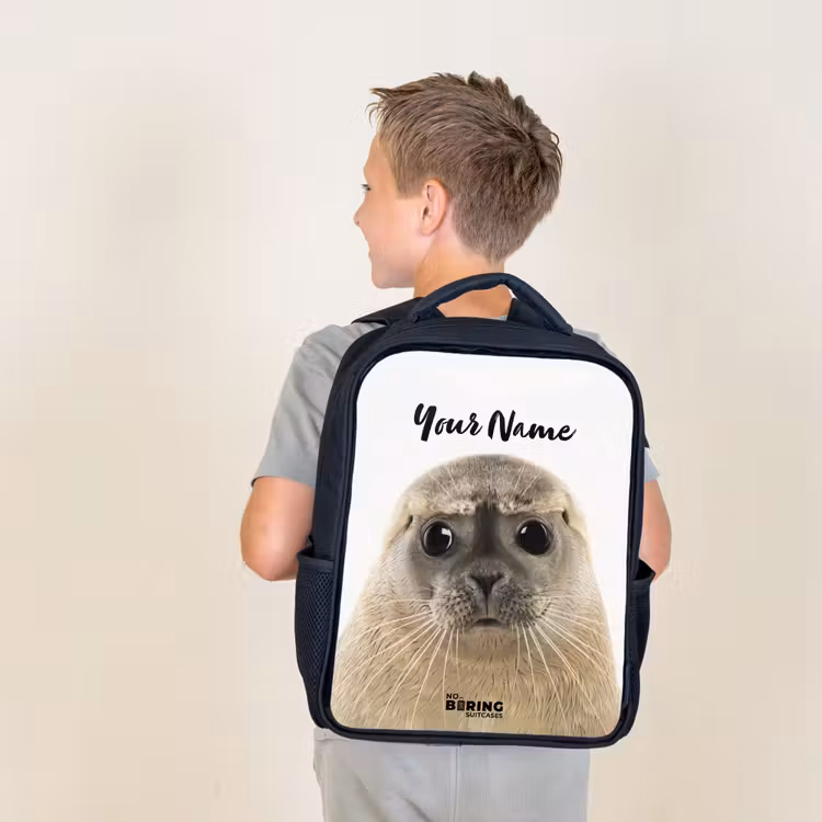 Kids backpack - Black - Zyon Seal — 2