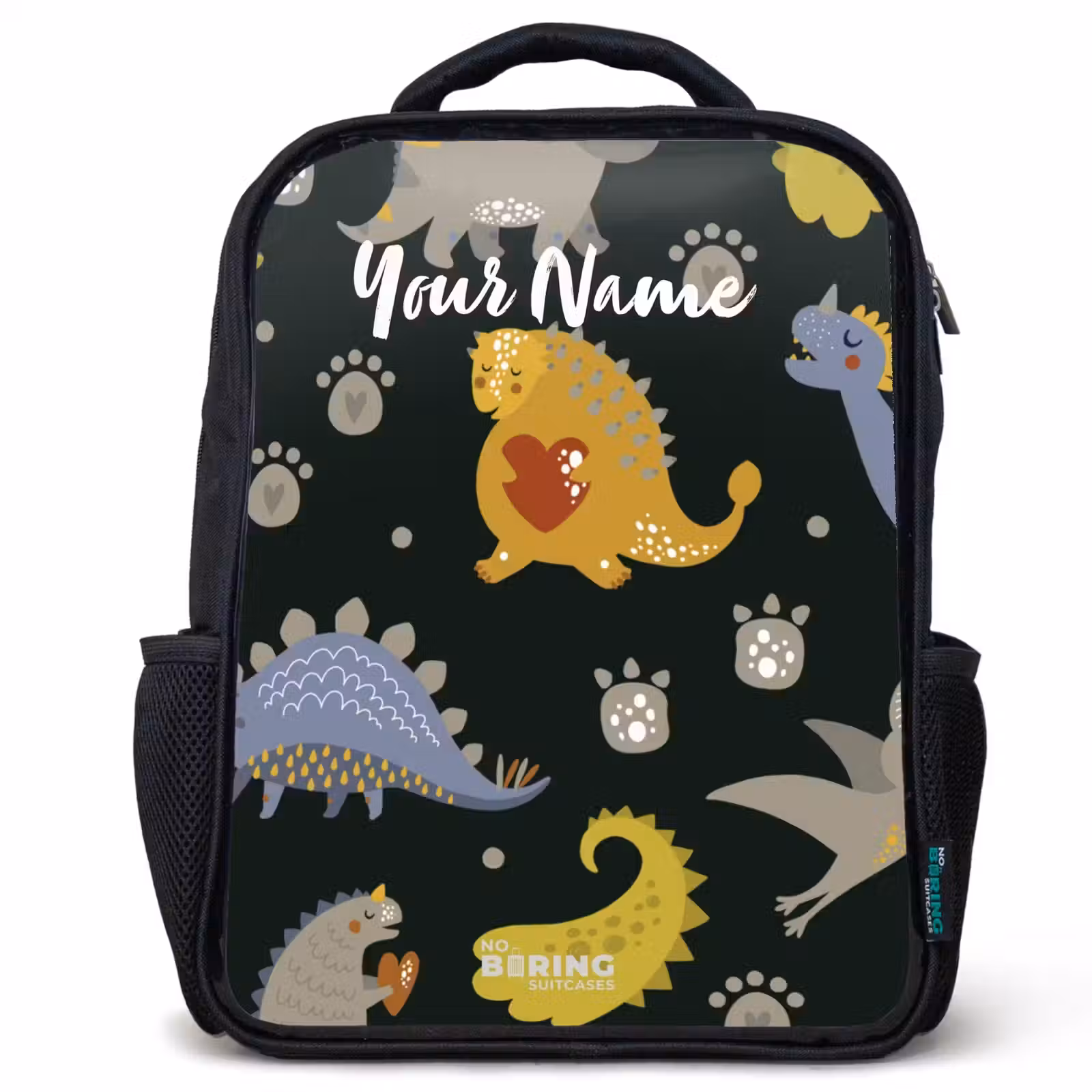 Kids backpack - Black - Loving dinosaur — 1
