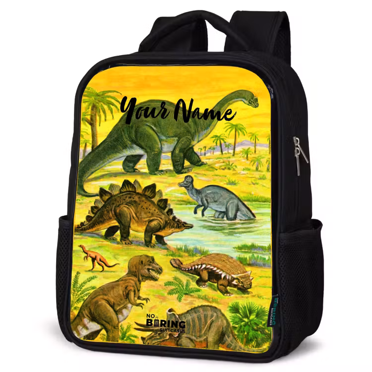 Kids backpack - Black - Dinosaur in Dinosaurland — 4