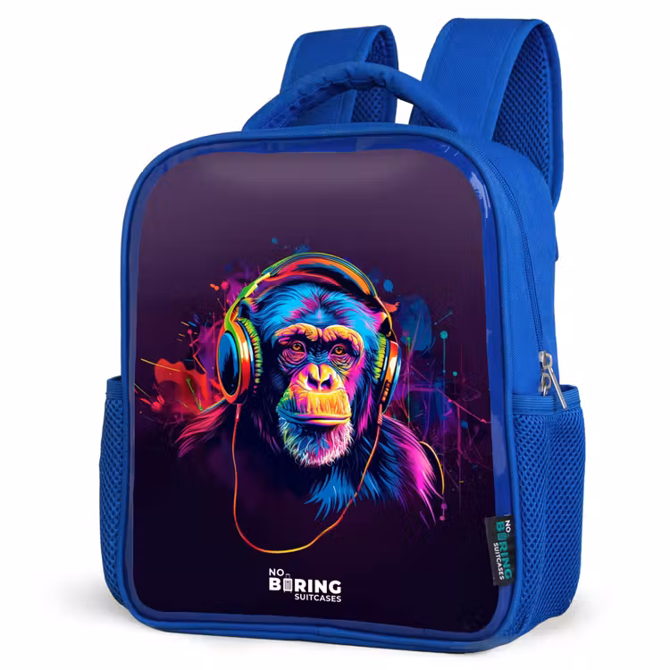 Kids backpack - Blue - Baboon Beats — 3
