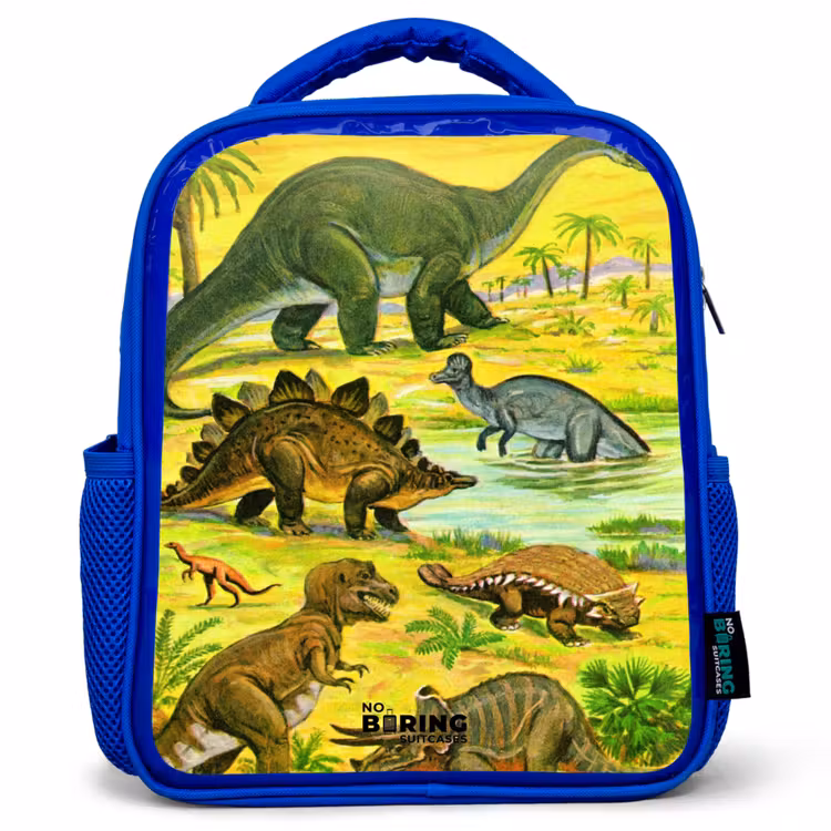Kids backpack - Blue - Dinosaur in Dinosaurland — 1