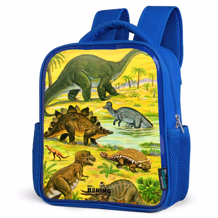 Kids backpack - Blue - Dinosaur in Dinosaurland — 3