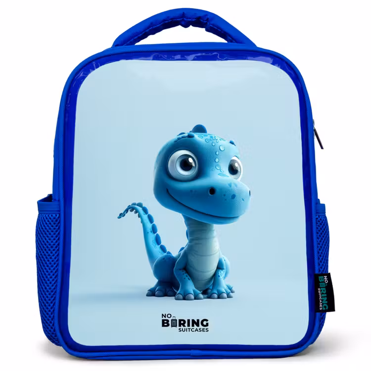Kids backpack - Blue - Happy Bronto — 1