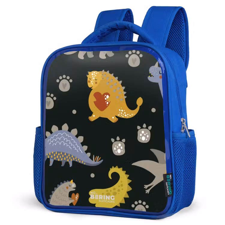 Kids backpack - Blue - Loving dinosaur — 3