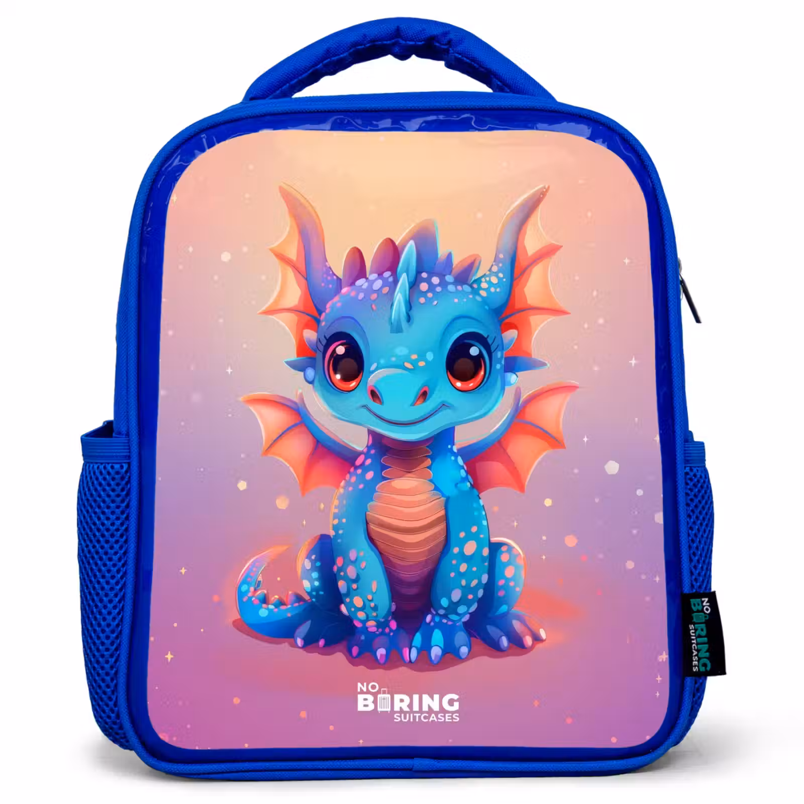Kids backpack - Blue - Cute baby dragon — 1