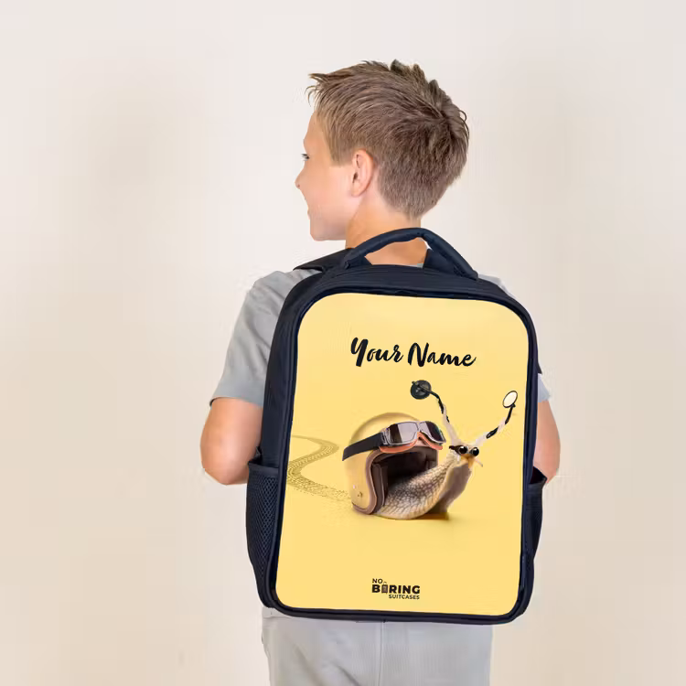 Kids backpack - Black - Escar-Go - Yellow — 2