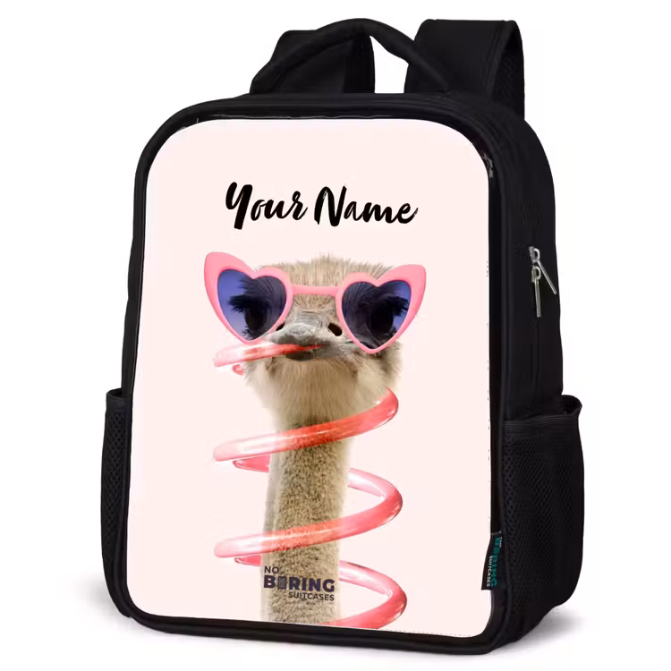 Kids backpack - Black - Sierk Ostrich Pink — 4