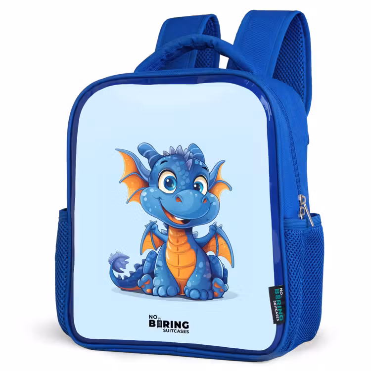 Kids backpack - Blue - Dinky dragon — 3