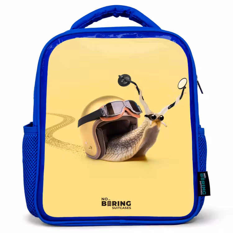 Kids backpack - Blue - Escar-Go - Yellow — 1
