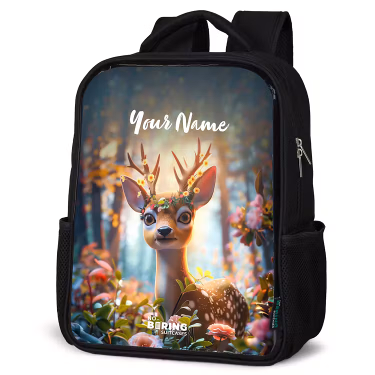 Kids backpack - Black - Bo flower antlers — 4