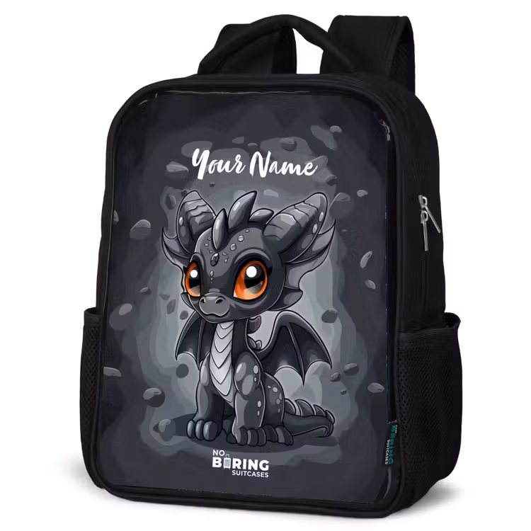 Kids backpack - Black - Gino gray tail — 4