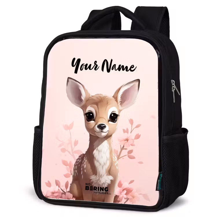 Kids backpack - Black - Hedwig deer — 4