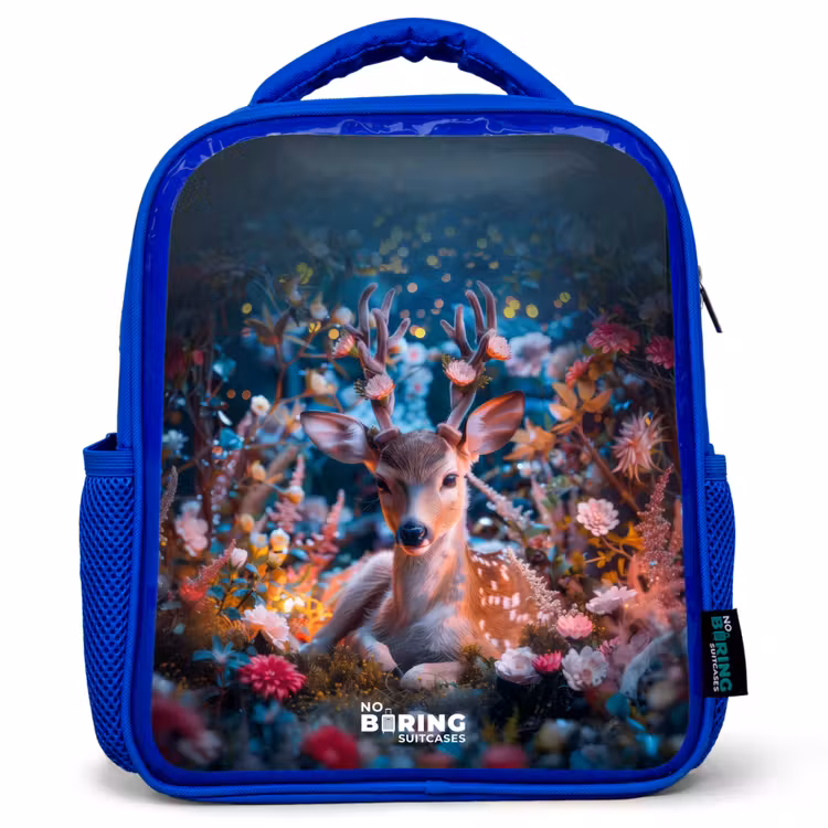 Kids backpack - Blue - Eduard red deer — 1