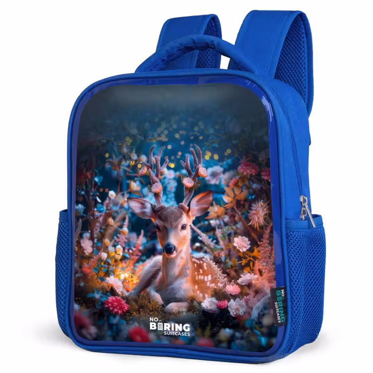 Kids backpack - Blue - Eduard red deer — 3
