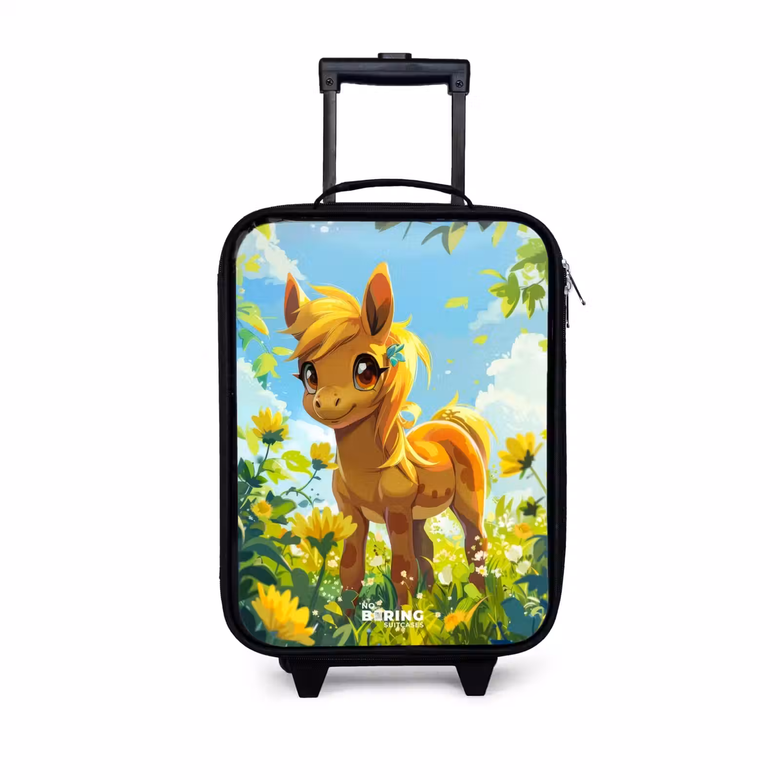 Children's suitcase - Brown bangs among yellow flowers — 1