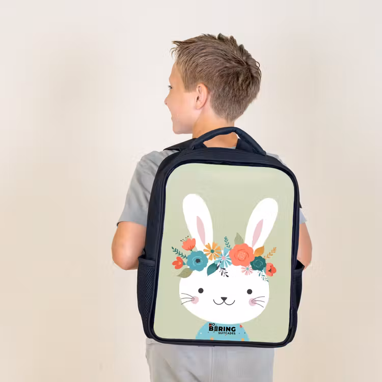 Kids backpack - Black - Hippie hare — 2