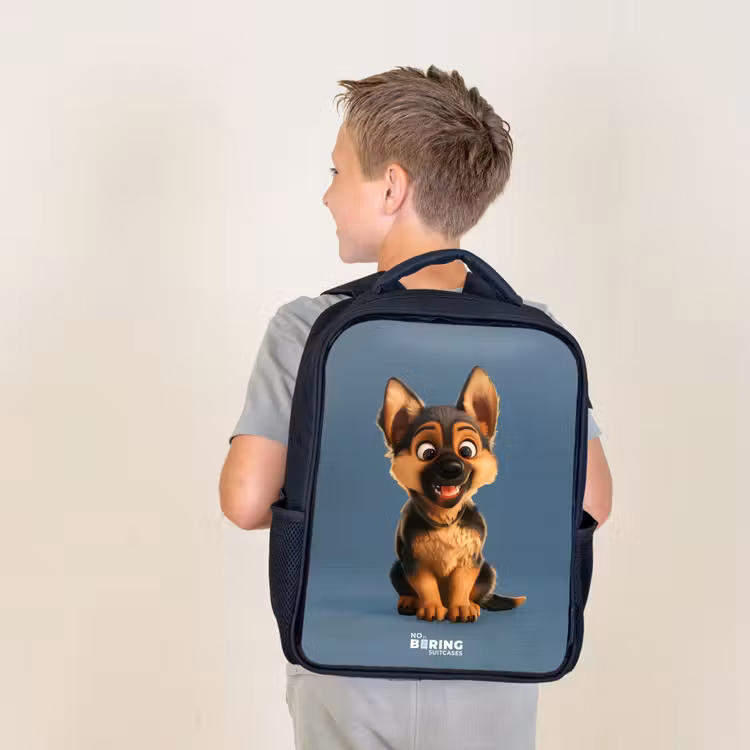 Kids backpack - Black - Portrait of a sheepdog puppy — 2