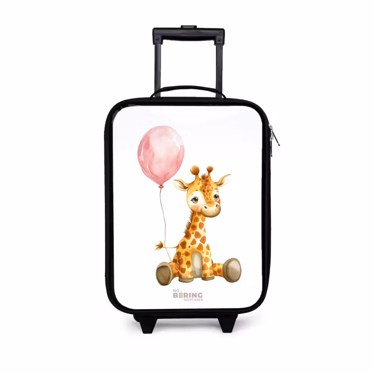 Children's suitcase - Giraffe with pink balloon — 1