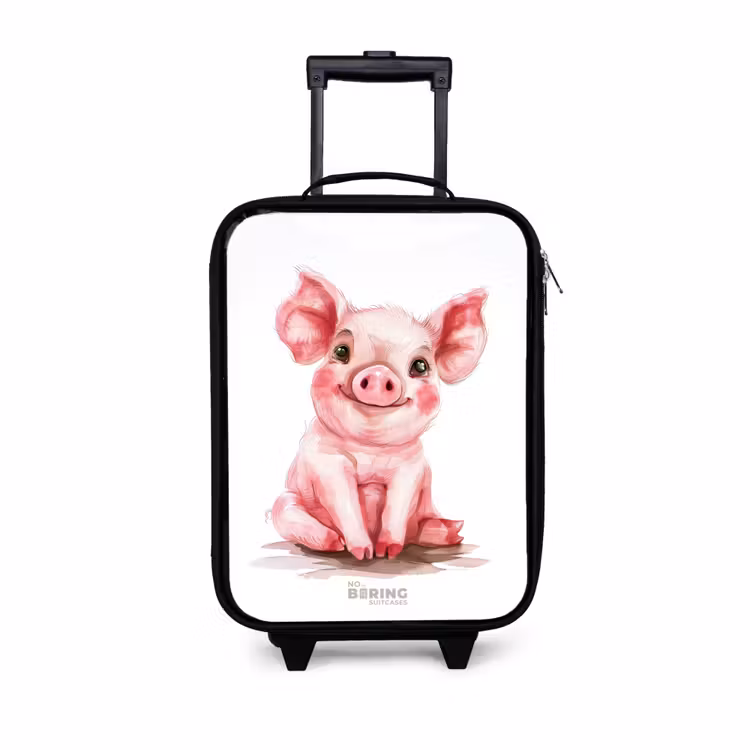 Children's suitcase - Pink baby pig — 1