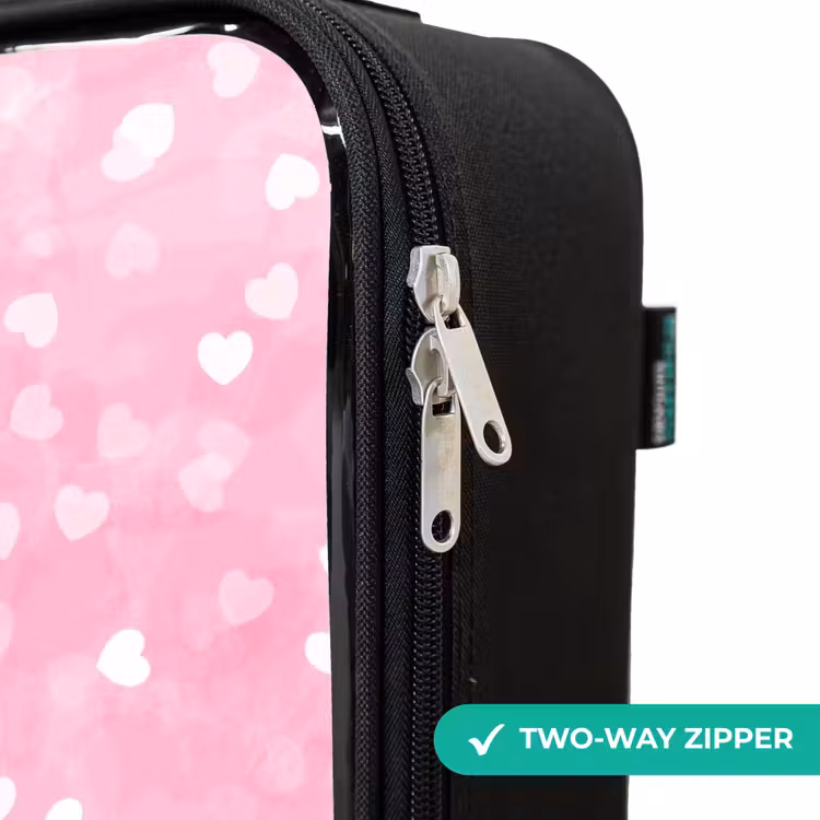 Children's suitcase - Pink glitter hearts — 5