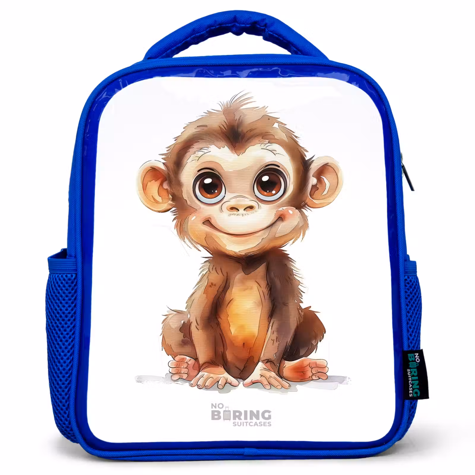 Kids backpack - Blue - Baby monkey — 1