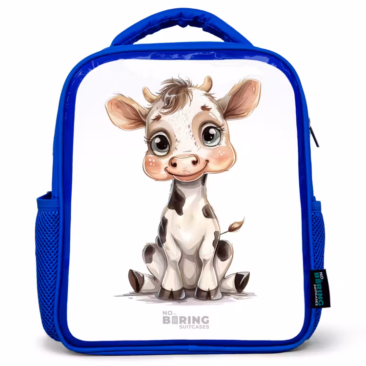Kids backpack - Blue - Baby cow — 1