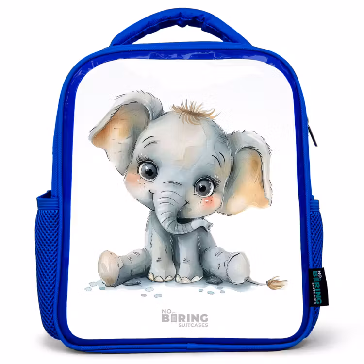 Kids backpack - Blue - Baby elephant — 1