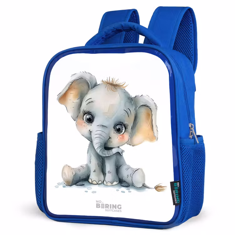 Kids backpack - Blue - Baby elephant — 3
