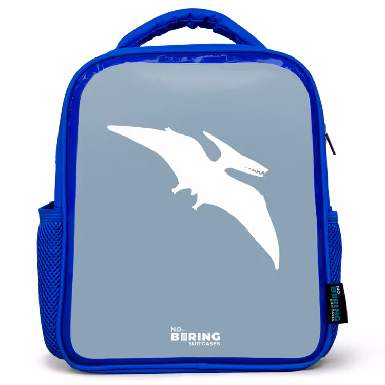 Kids backpack - Blue - Blue with Pteranodon dino — 1