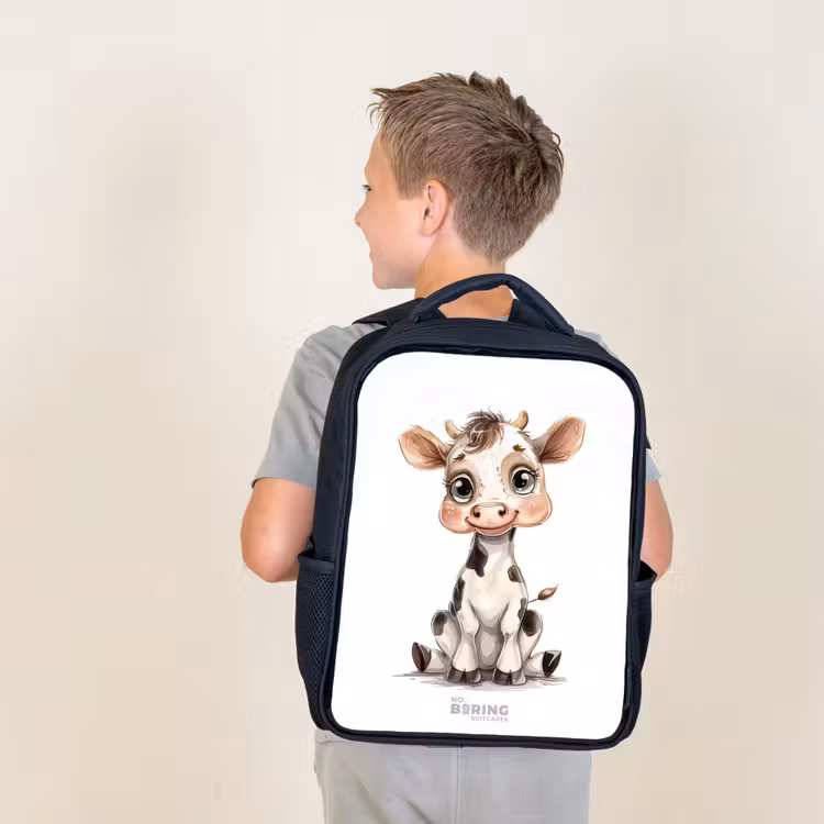 Kids backpack - Black - Baby cow — 2