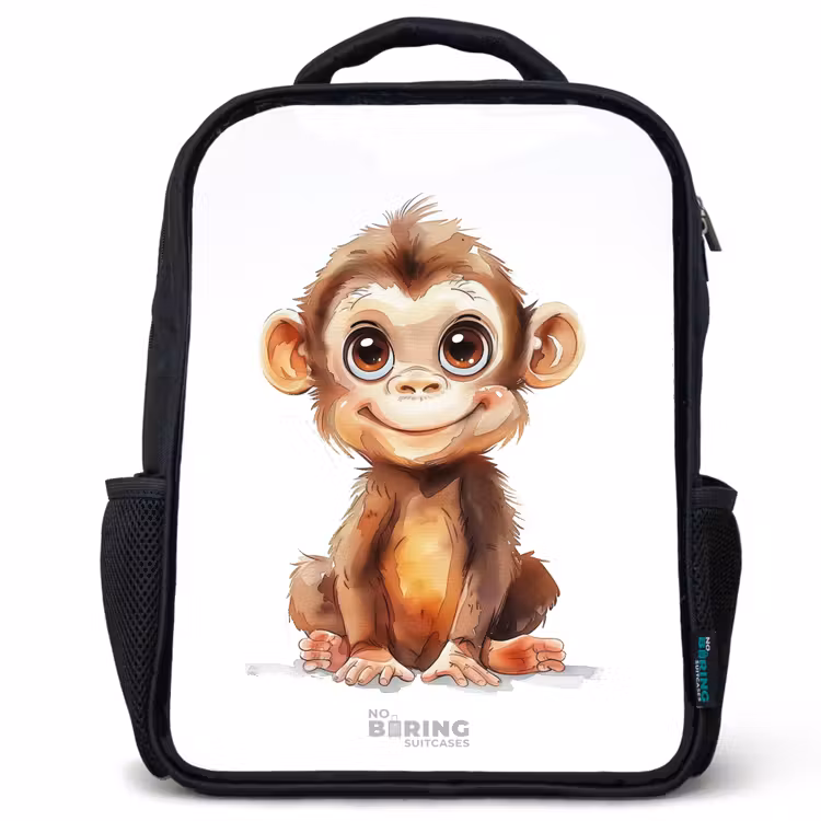 Kids backpack - Black - Baby monkey — 1