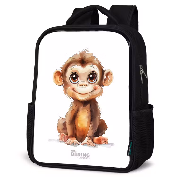 Kids backpack - Black - Baby monkey — 4