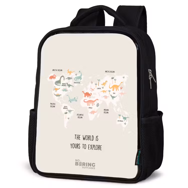 Kids backpack - Black - Dino world map — 4