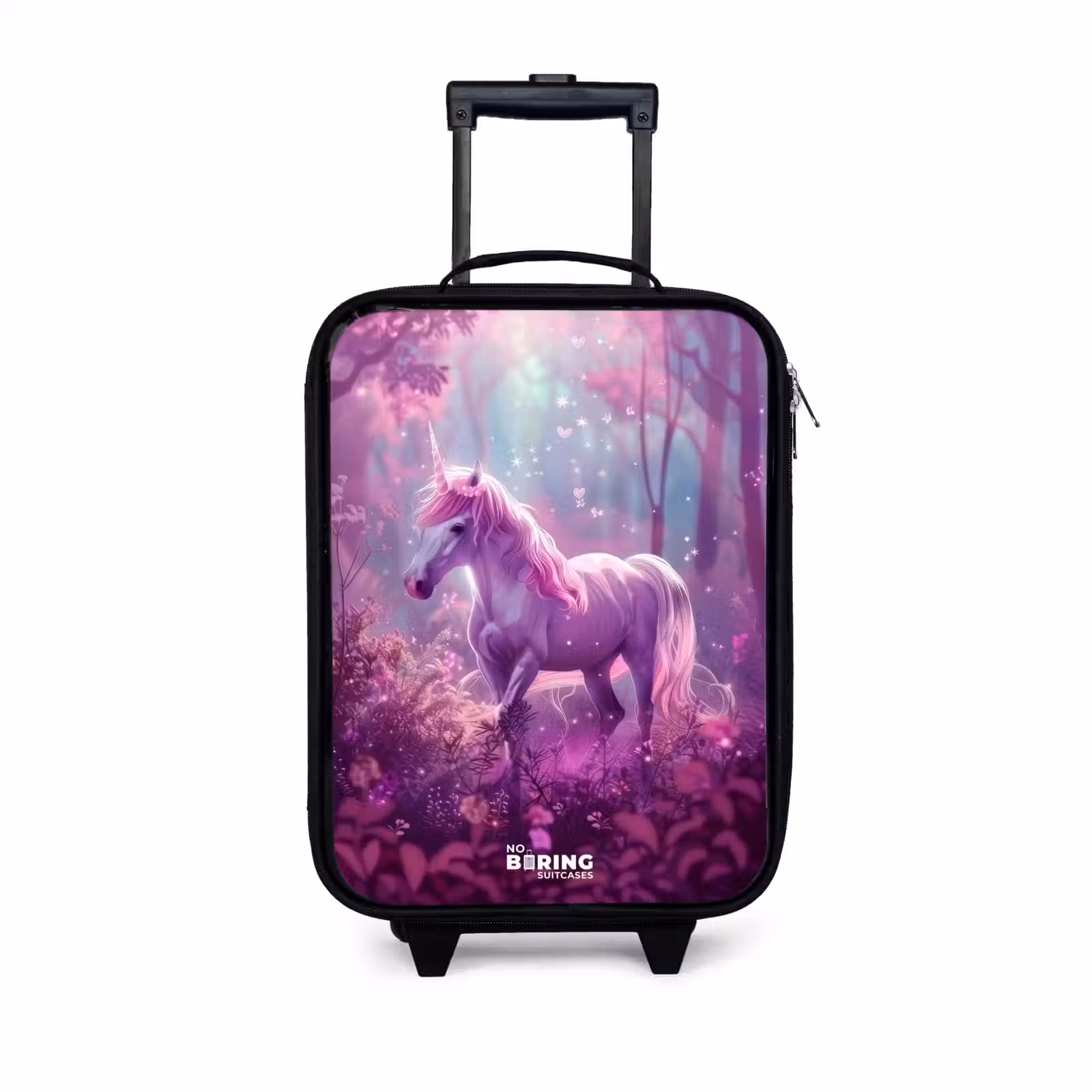 Children's suitcase - Unicorn Surrounded by Purple Nature — 1