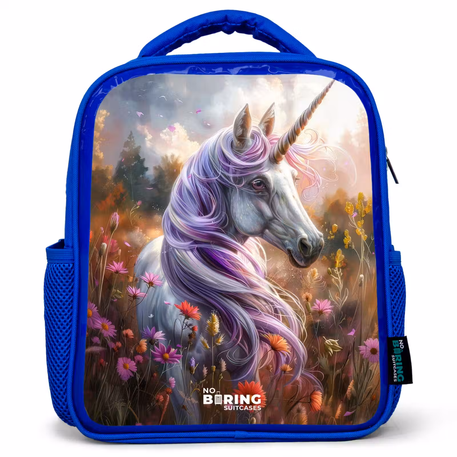 Kids backpack - Blue - Lavender spring horn — 1