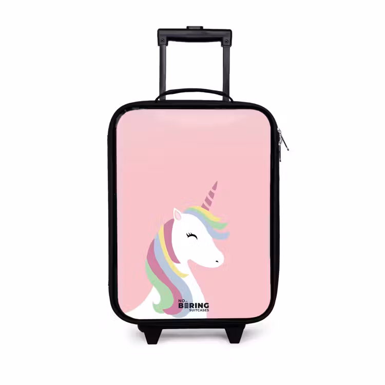 Children's suitcase - Cartoon unicorn with rainbow mane — 1