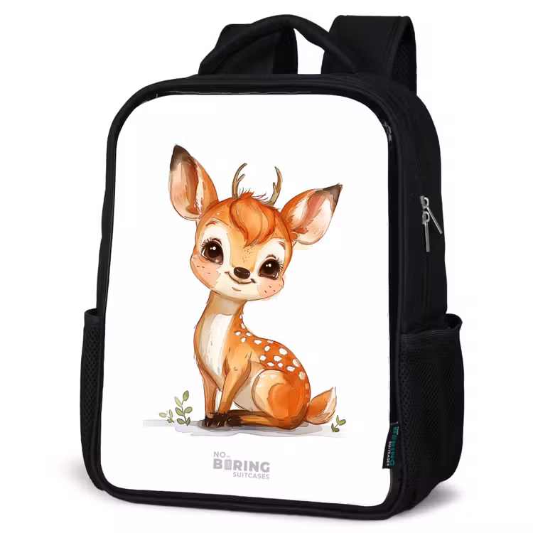 Kids backpack - Black - Baby deer — 4