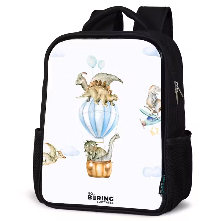 Kids backpack - Black - Wandering dinosaurs — 4