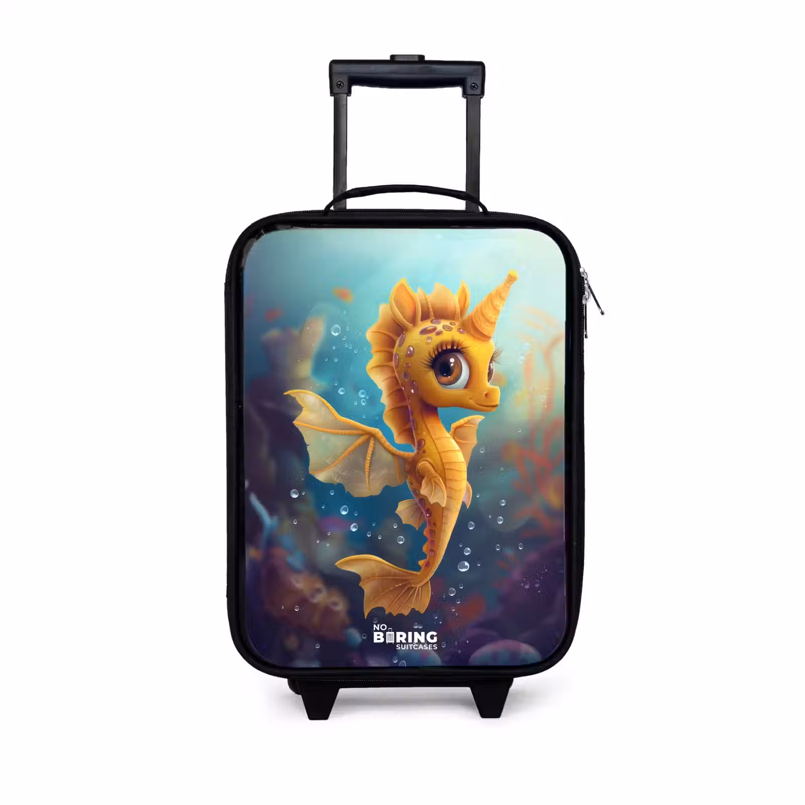 Children's suitcase - Orange seahorse in the water — 1