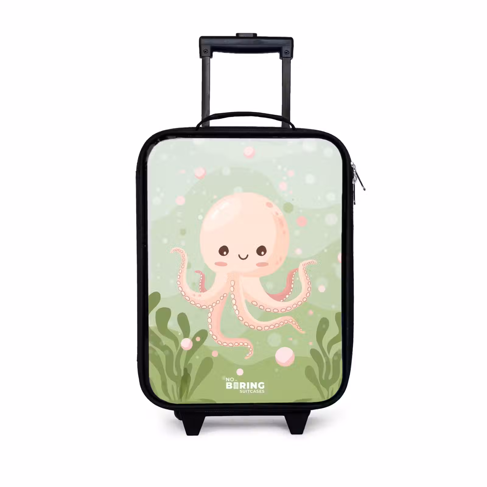 Children's suitcase - Pink octopus with a smile — 1